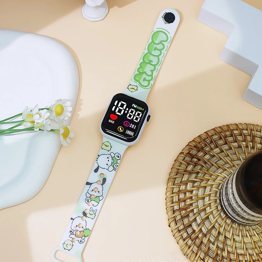 Nouveau Hello Kitty enfants montres filles enfants montre de Sport électronique mode montre numérique femmes étudiant cadeau de noël