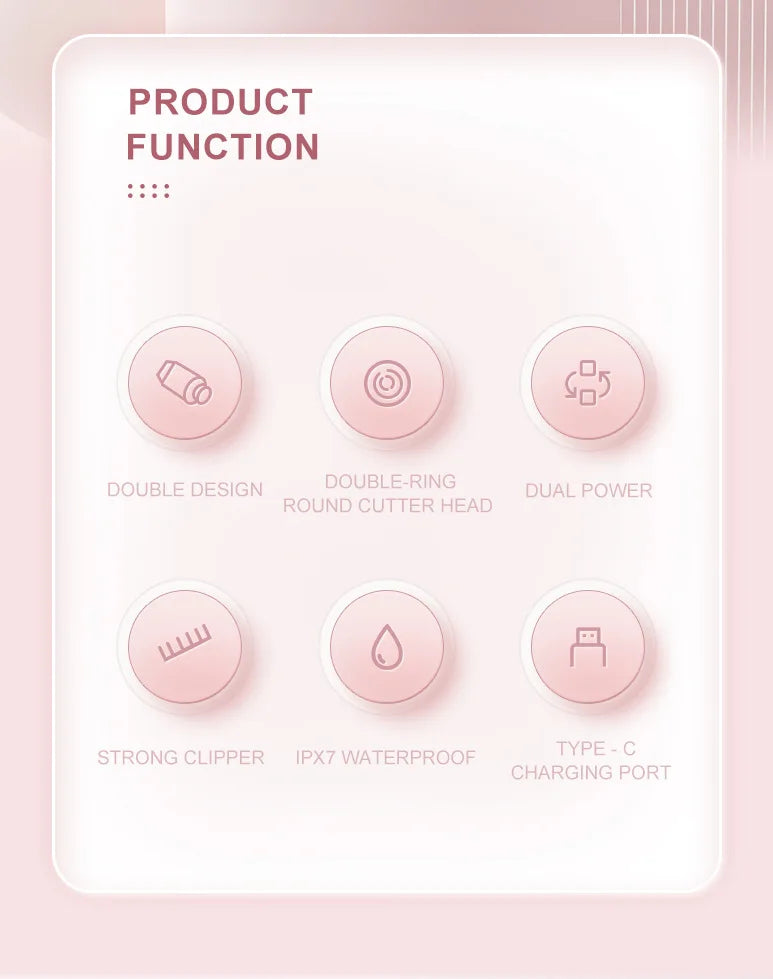 2-in-1 Electric Epilator, Painless Shaver, Bikini Trimmer, Facial Mustache Trimmer, Body Shaver for Women, Facial Epilator