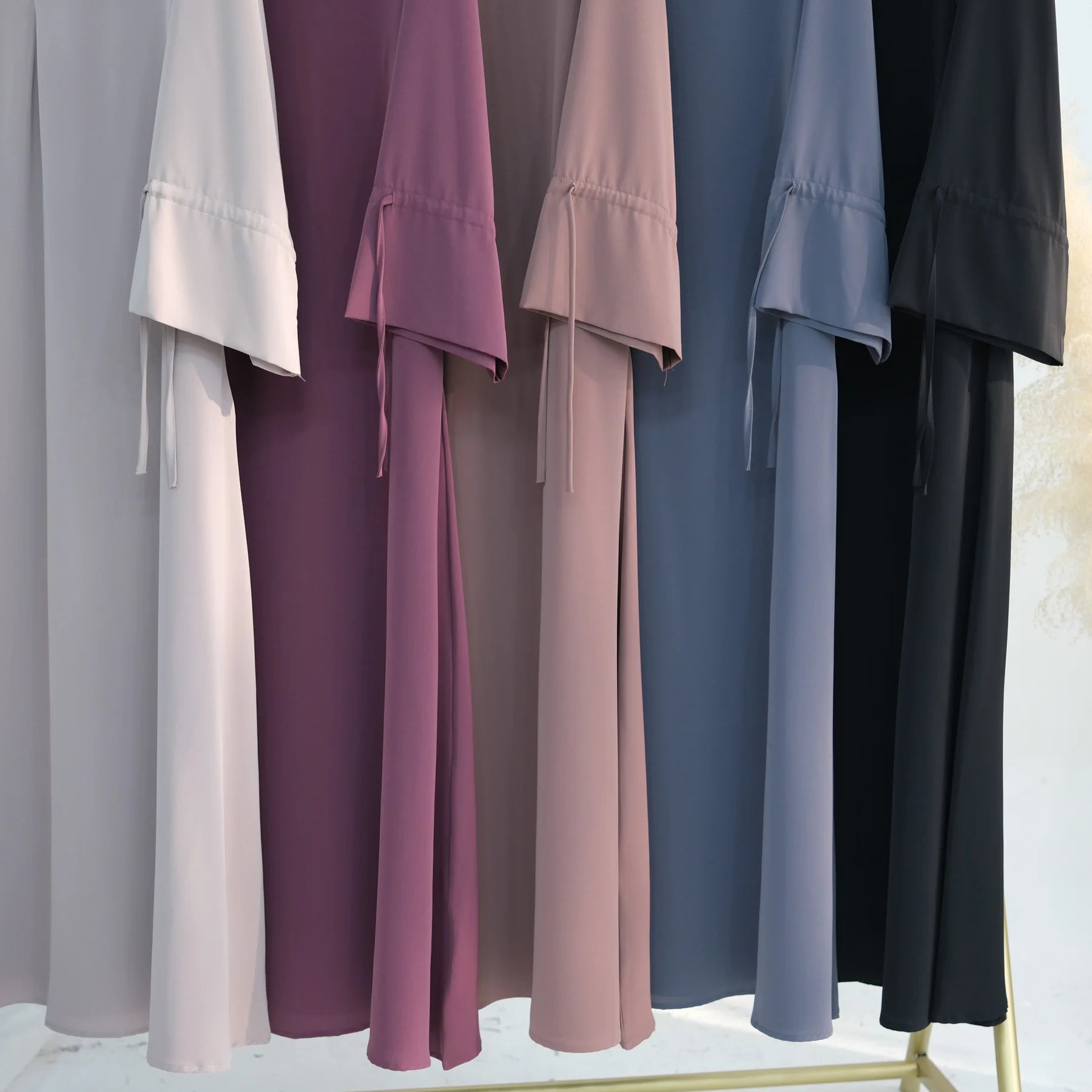 Abaya-Robe de Couleur Unie pour Femme Musulmane, Vêtement d'Église Islamique, Élégant, à la Mode, pour Ramadan Arabe, Dubaï, Turquie, 2025