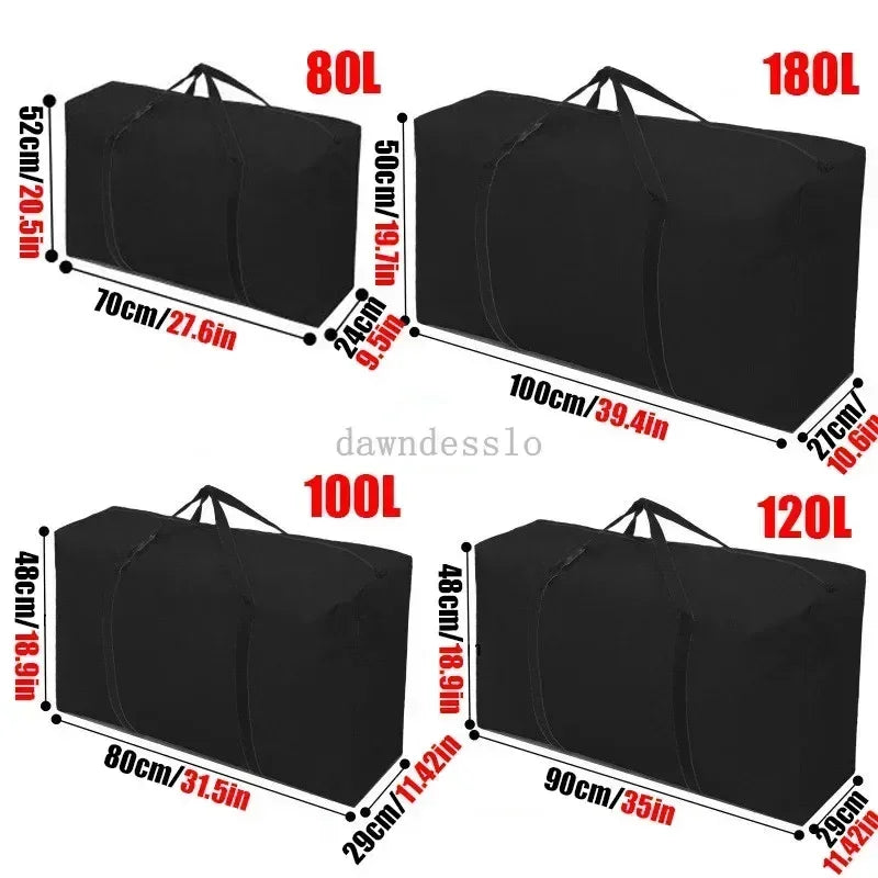 Sacs à bagages mobiles imperméables Extra larges, sac de courses pour linge, sac de voyage pliable, organisateur de couette de grande capacité