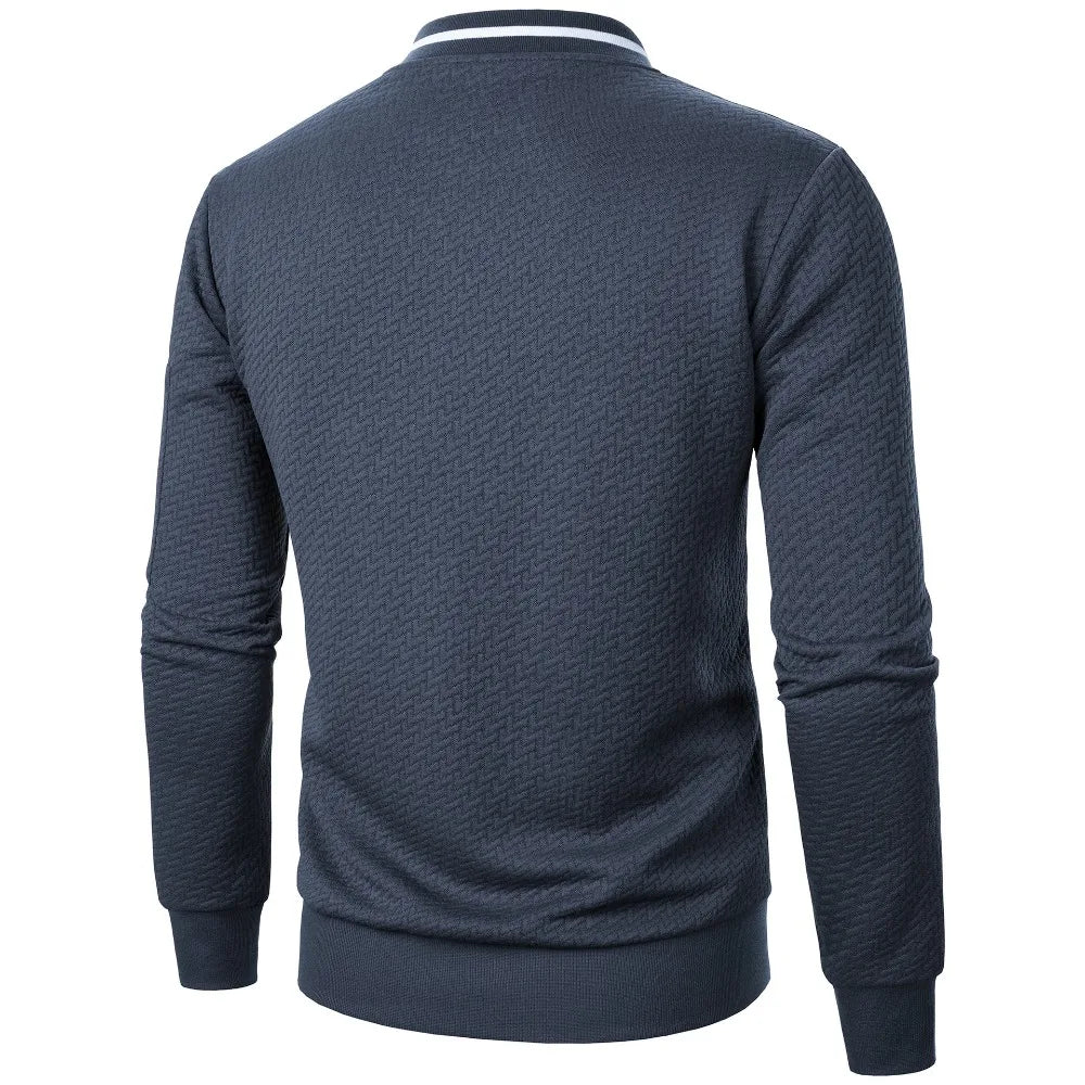 Veste de Baseball pour hommes, Streetwear, nouvelle mode d'automne, vestes décontractées de couleur unie pour hommes, manteau en tissu Jacquard pour hommes
