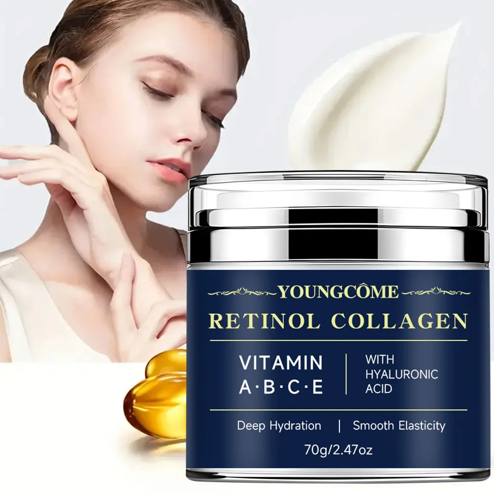 Crème anti-âge raffermissante et liftante, estompe les ridules, blanchissante, éclaircissante, soins de la peau, cosmétique au collagène de rétinol, déformable, remodelé