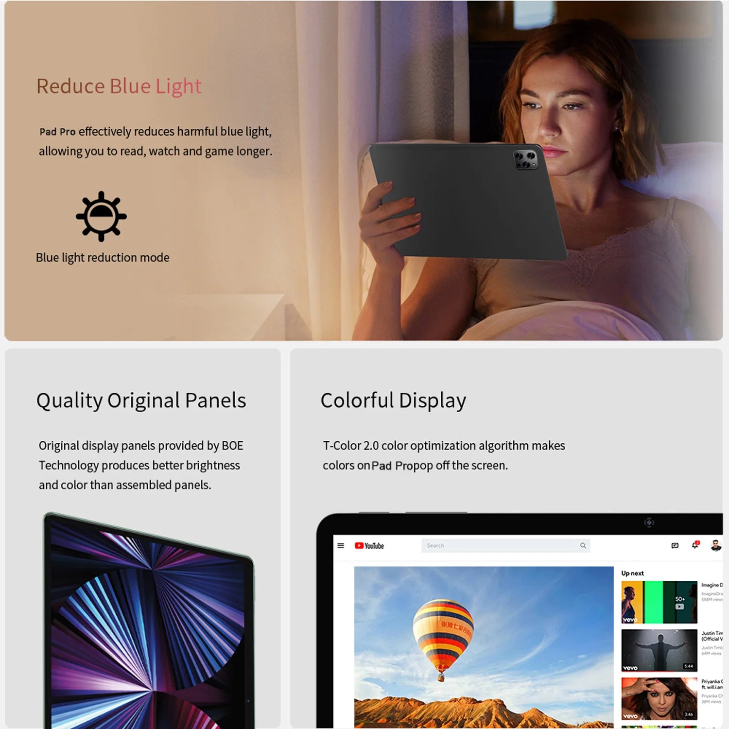 Tablette Android 11.0 de 10.1 Pouces, Octa Core, 4 Go de RAM, 64 Go de ROM, Dean, Double EpiCalls, Wi-Fi, Bluetooth, Version Globale, Mini PC Ultra Mince