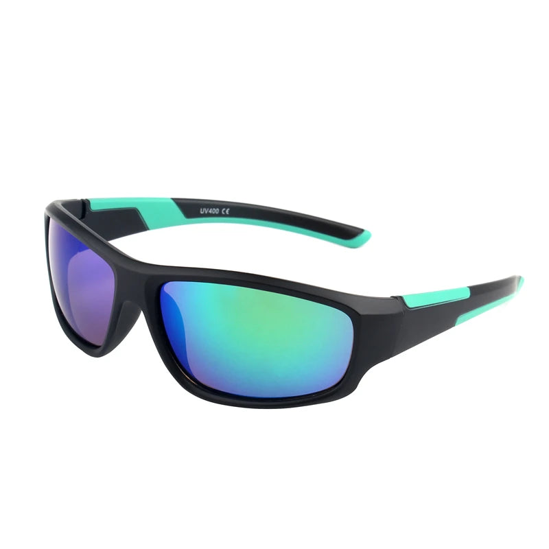 Kenbo enfants garçon Sport lunettes de soleil enfant cyclisme lunettes fille UV400 extérieur miroir lunettes pour cadeau avec étui