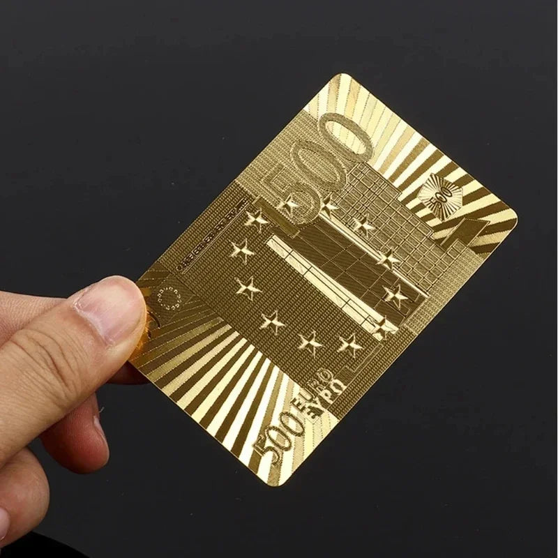 Carte de Poker en feuille d'or cartes à jouer en plastique de Style européen accessoires jeu de cartes étanches outils magiques