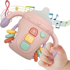 Hochet pour bébé, jouet d'apprentissage sensoriel Musical avec musique et lumières, sucette de dentition pour tout-petits, garçons et filles, cadeaux 0-24M