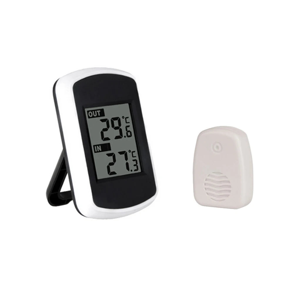 Therye.com-Testeur numérique LCD sans fil extérieur, mesure de la température, intérieur, extérieur, fenêtre, météo ambiante
