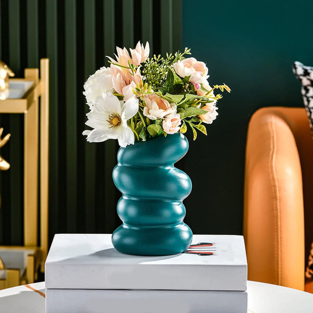 Vase à fleurs nordique, décoration de salle, décoration de maison moderne, accessoires d'intérieur, ornement de chambre à coucher, Table de jardin, Vase décoratif pour plantes