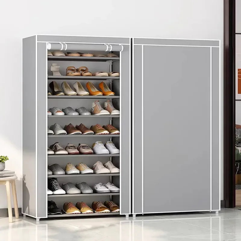 Étagère à chaussures en tissu anti-poussière, armoire à chaussures multicouche non tissée, support de rangement Simple, armoires peu encombrantes pour la maison, étagère à chaussures