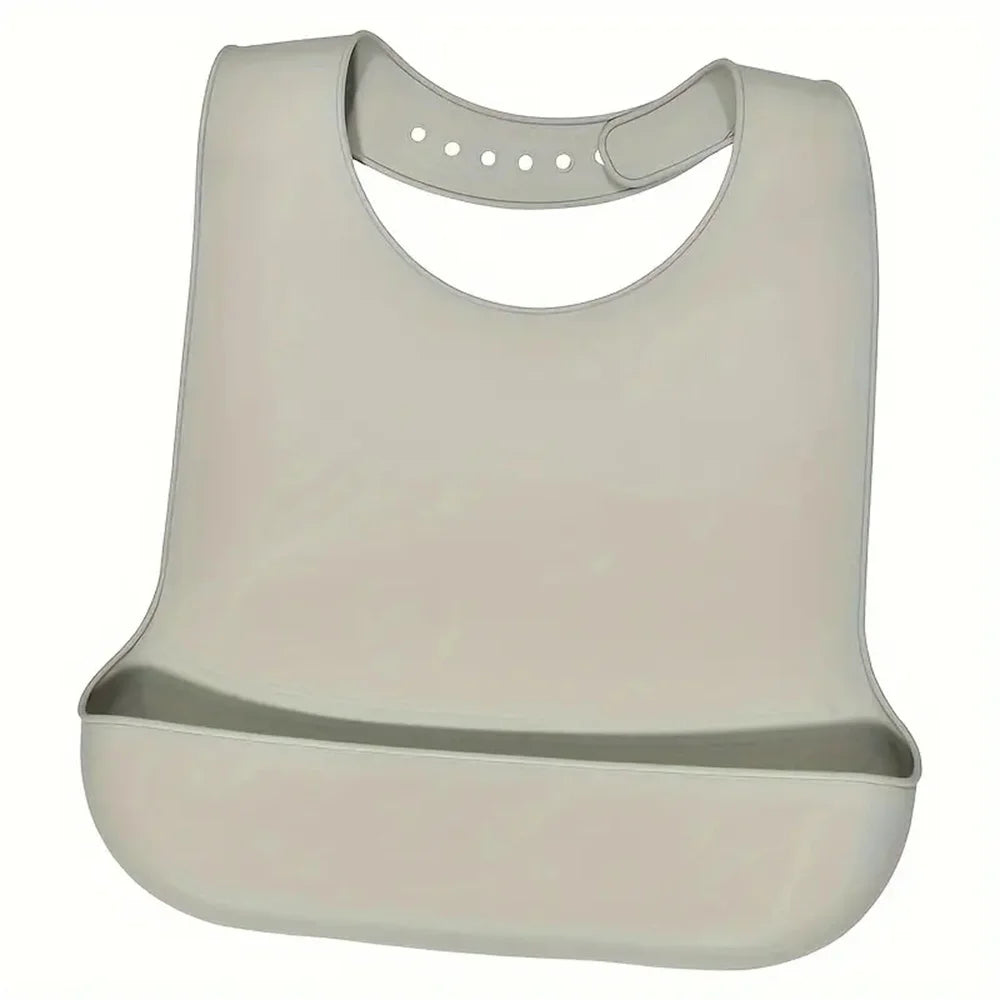 Grands bavoirs imperméables en Silicone pour adultes, de qualité alimentaire, avec poche, aide à l'alimentation, pour hommes et femmes âgés, accès aux vaisselle Portable