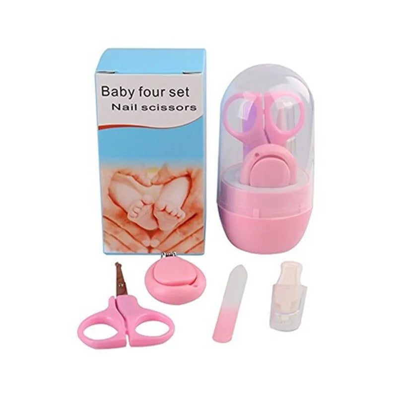 Kit coupe-ongles pour bébé avec boîte de rangement, ensemble d'outils de soins de santé pour bébé, coupe-ongles, ciseaux, lime à ongles, manucure et soins