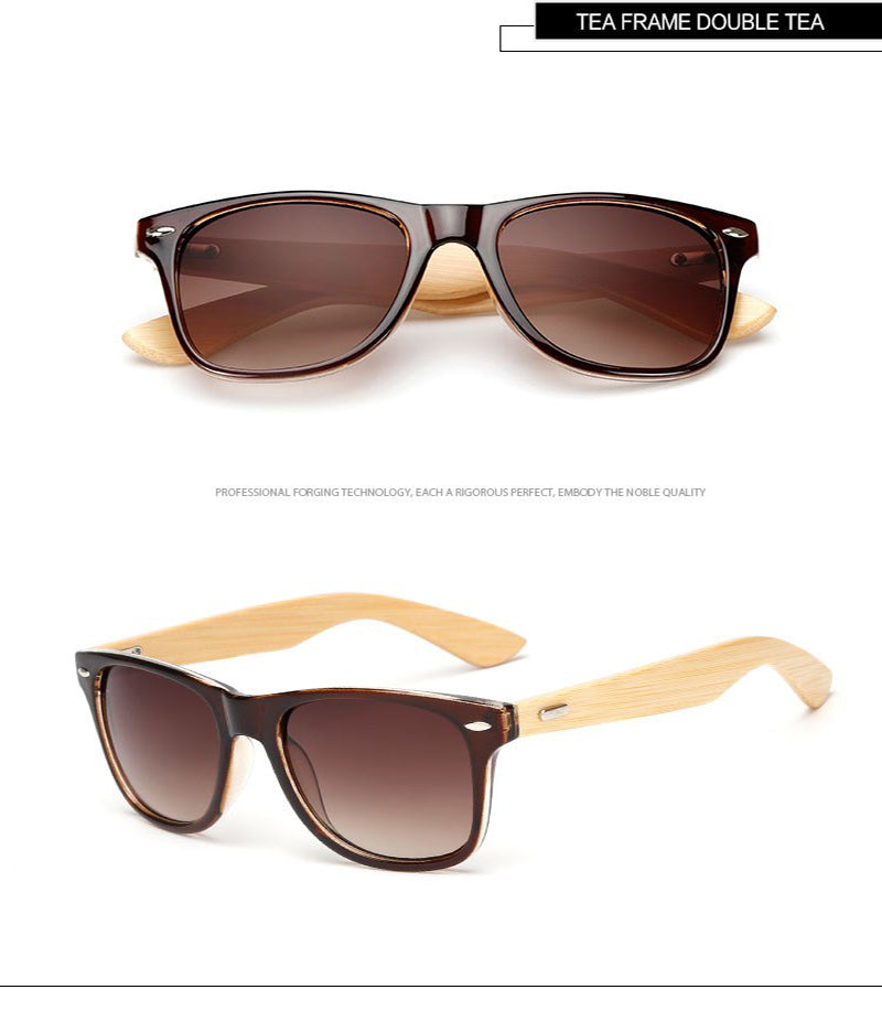 16 couleurs bambou lunettes de soleil hommes lunettes de soleil en bois femmes marque concepteur miroir Original bois lunettes de soleil rétro de sol masculino