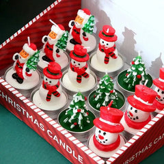 Bougies d'anniversaire sans fumée, 12 pièces, fournitures de décoration de noël, atmosphère, fabrication de bougies de noël, parfums, huile paraffine