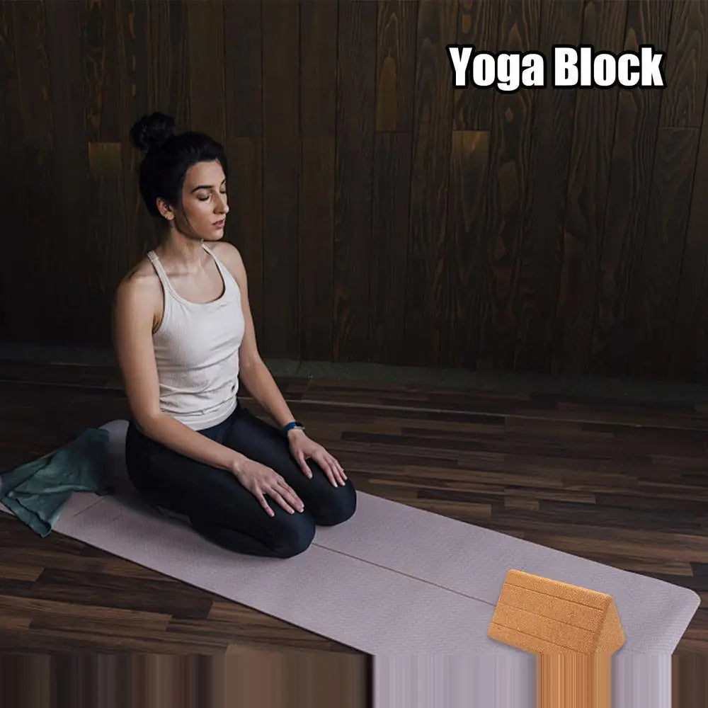 Bloc de Yoga en liège, brique en mousse EVA pour débutants, accessoires de Yoga, Pilates, exercice d'entraînement, brique triangulaire
