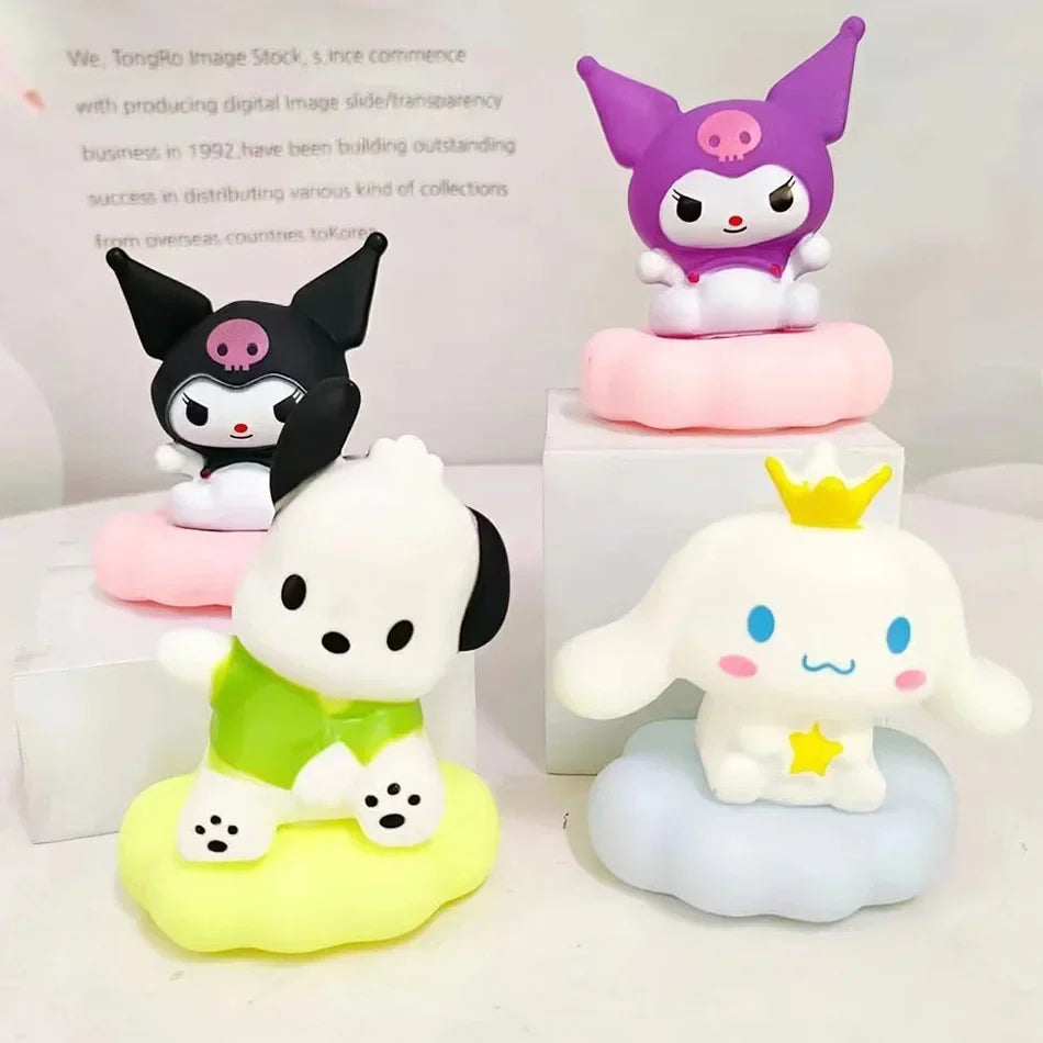 Anime Sanrio Hello Kitty Kuromi cannelle mélodie veilleuse brillant enfants jouet lampe de chevet Kawaii mignon enfants cadeau d'anniversaire