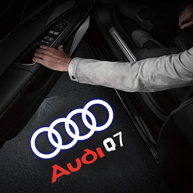 Projecteur Laser Led de Logo de lumière de bienvenue de porte de voiture, pour Audi A1 A3 A4 A5 A6 B5 B6 B7 B8 C5 C6 C7 A7 A8 Q3 Q5 Q7 TT 8V, accessoire de voiture