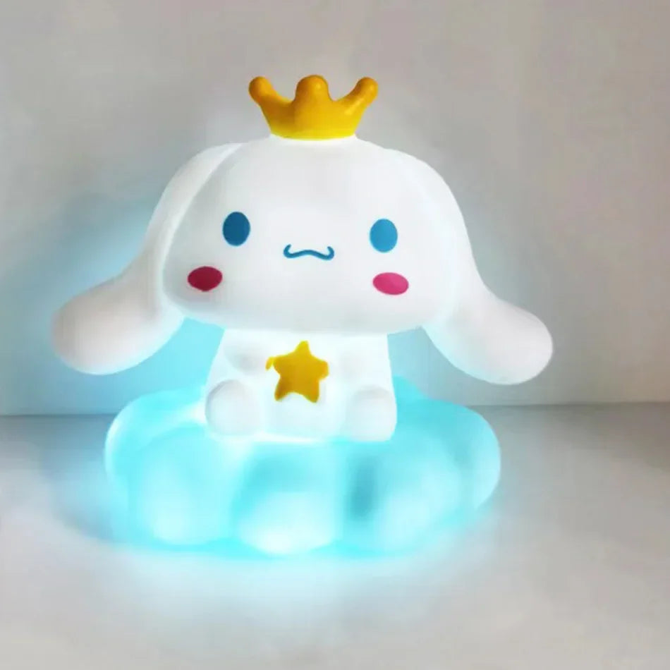 Anime Sanrio Hello Kitty Kuromi cannelle mélodie veilleuse brillant enfants jouet lampe de chevet Kawaii mignon enfants cadeau d'anniversaire