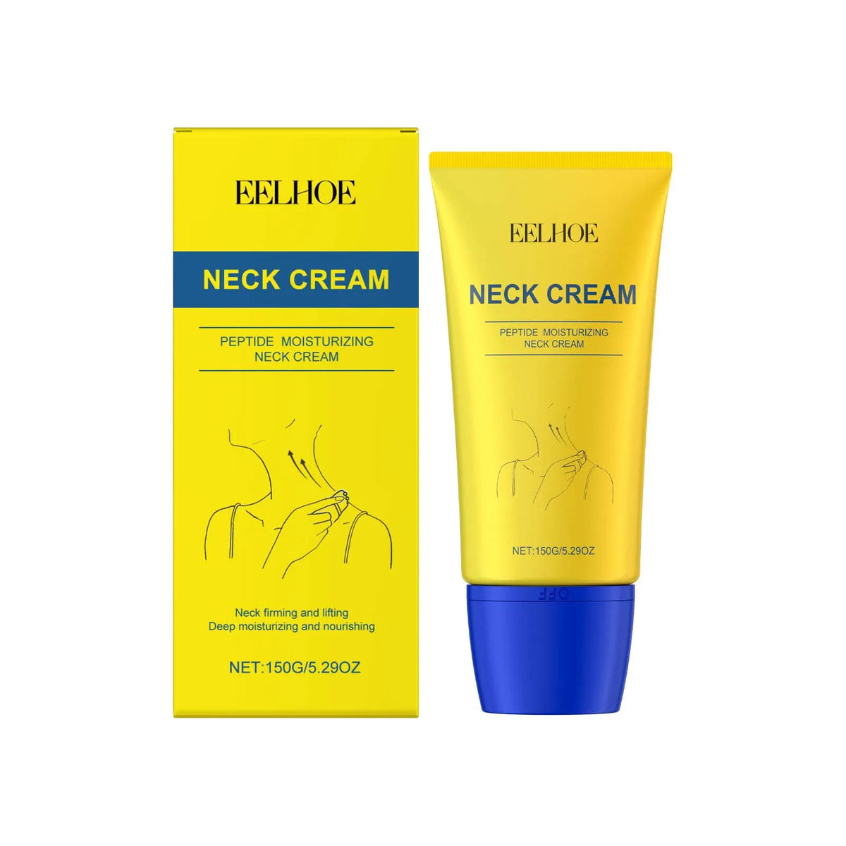 EELHOE crème raffermissante pour le cou Anti-rides élimination contre le vieillissement prévenir l'affaissement crème hydratante Lifting de la peau du cou et du décolleté