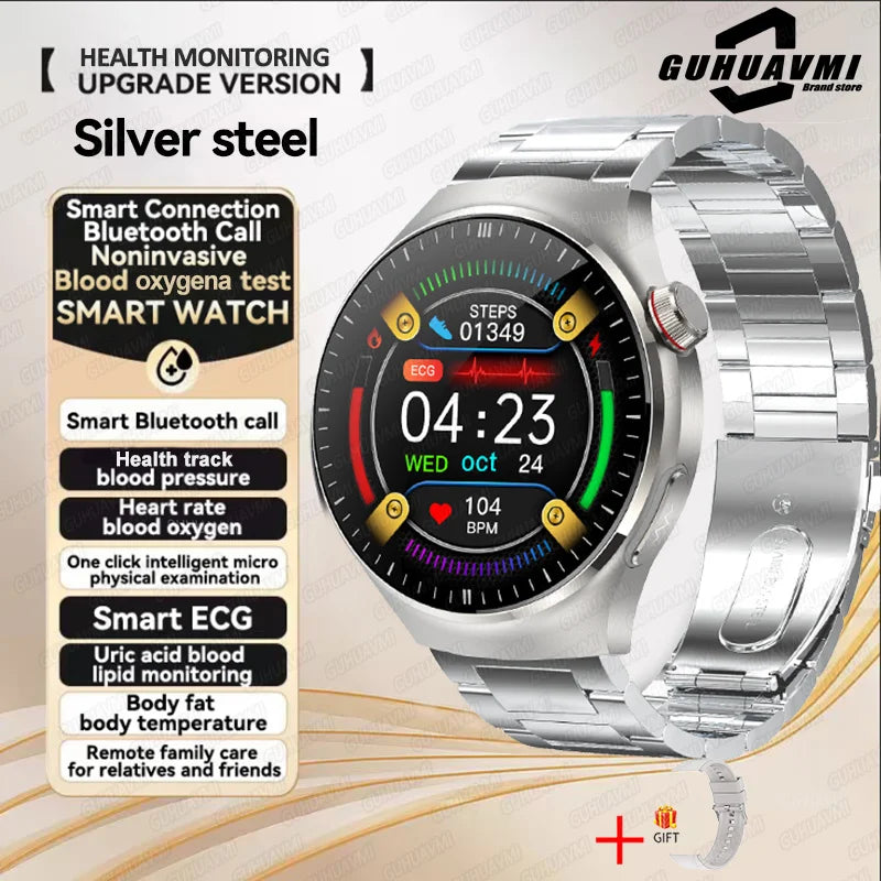 Nouvelle surveillance de la santé montre intelligente examen physique santé Wacth pression artérielle ECG + PPG Sport appel Smartwatch pour Android iOS