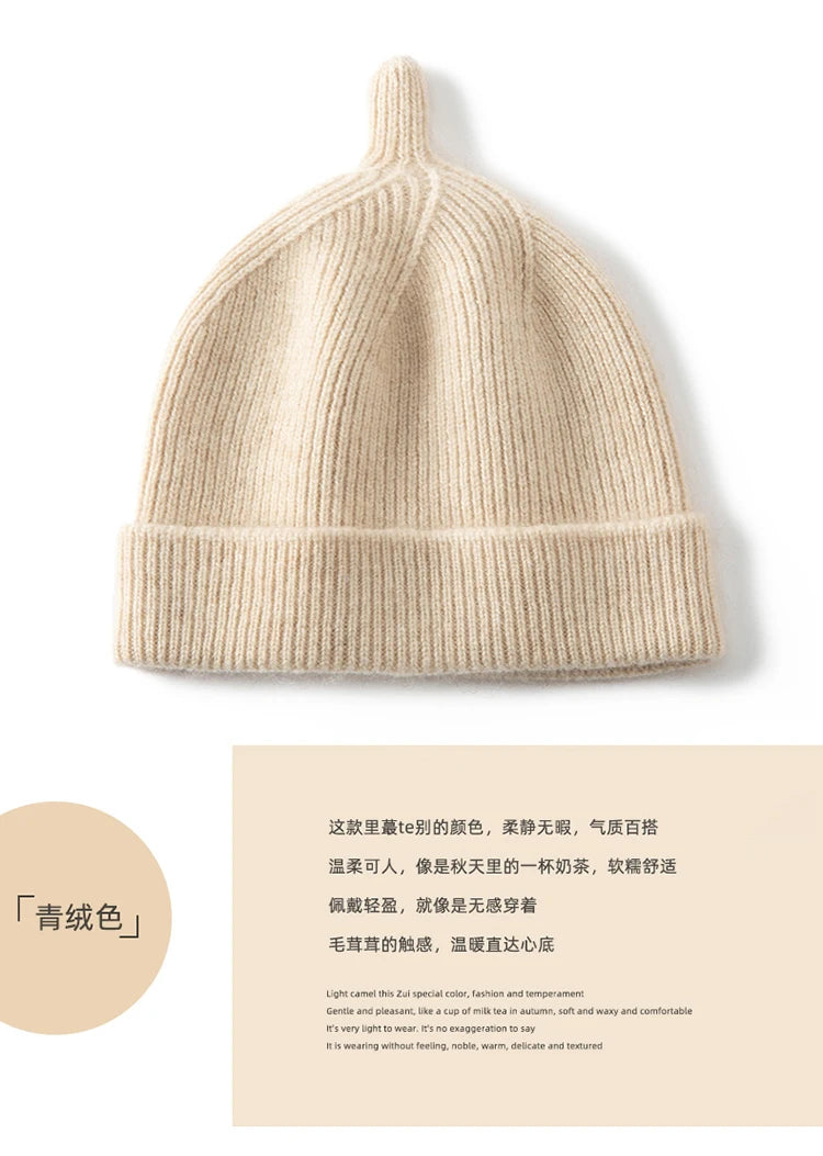 Garder au chaud chapeau d'hiver pour enfants unisexe tricot casquette enfants 100% cachemire Skullies chapeaux pour garçons Bonnet filles casquettes accessoires