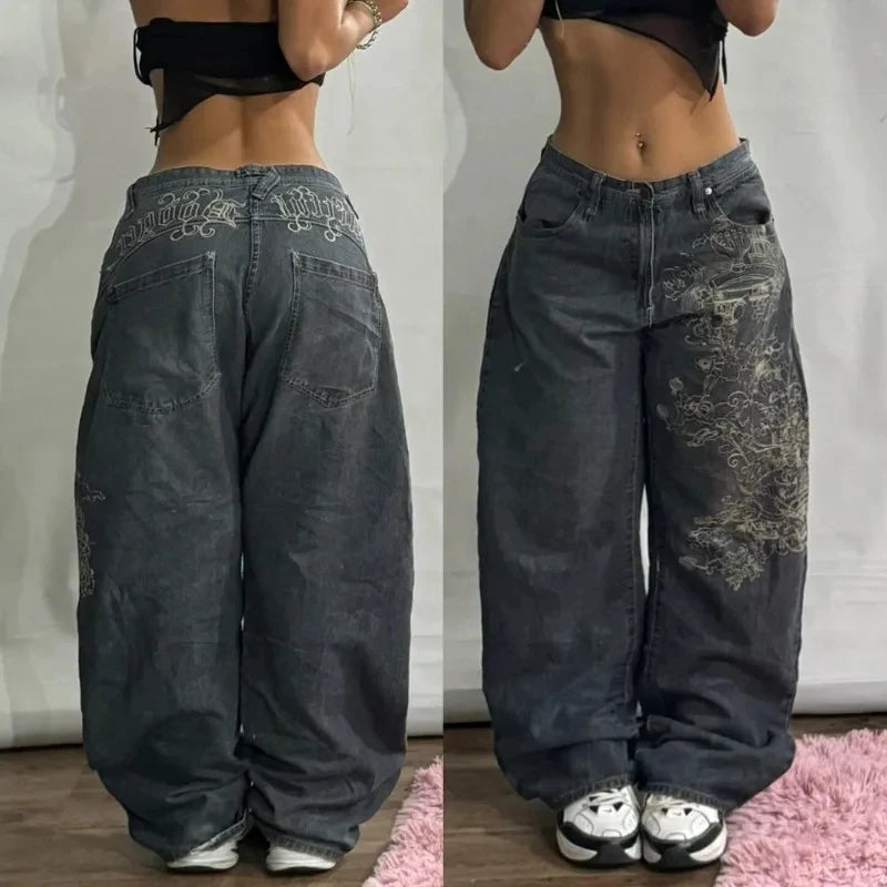 Jean Baggy Délavé à Poches Multiples pour Homme et Femme, Streetwear, Y2K, Hip-hop, Harajuku, Décontracté, Gothique, Taille Haute, Large, Surintendant, Nouvelle Collection