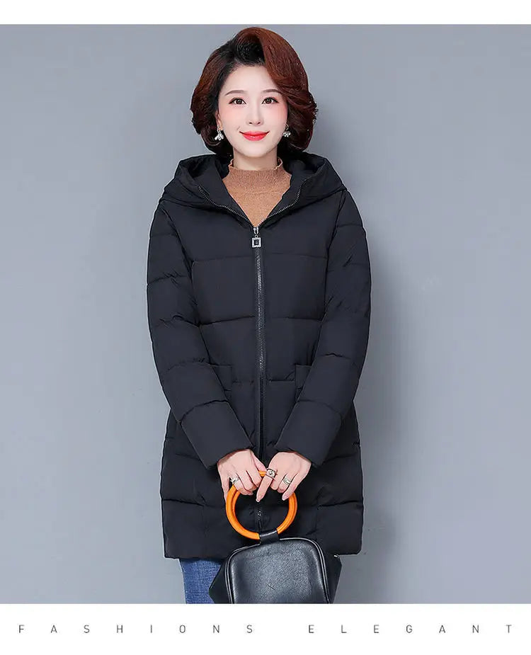 Thiened grande taille vers le bas coton Jaet vêtements d'hiver pour personnes d'âge moyen et ly et mère Sle manteau vêtements d'extérieur