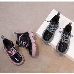 Bottes de neige imperméables pour enfants, style britannique, bottes de rinçage pour enfants, bottes chaudes pour garçons et filles, mode automne et hiver, 3 à 15 ans