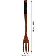 Fourchette en bois bambou, ustensile de cuisine, ustensile de cuisine, Ustensiles de cuisine pour dessert, Fourchette à salade Cadeau ménager, Couverts de reine japonais