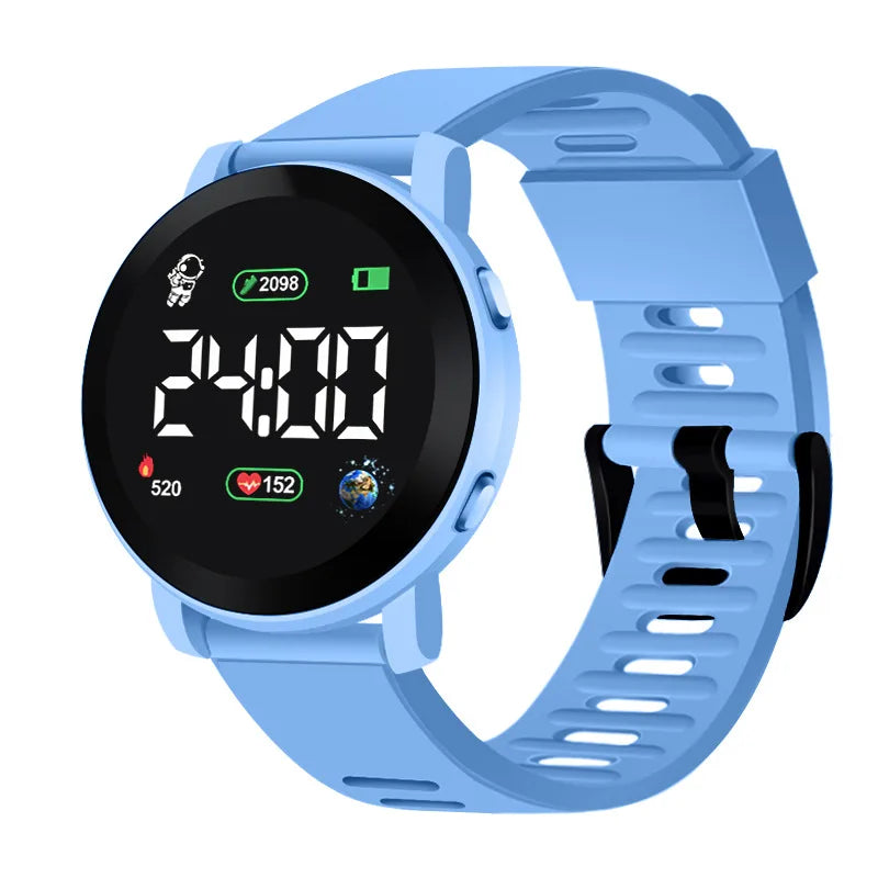 Ensemble de montres électroniques pour enfants, ensemble d'horloge numérique de Sport pour enfants, bracelet en Silicone, affichage LED, montre-bracelet pour filles et garçons