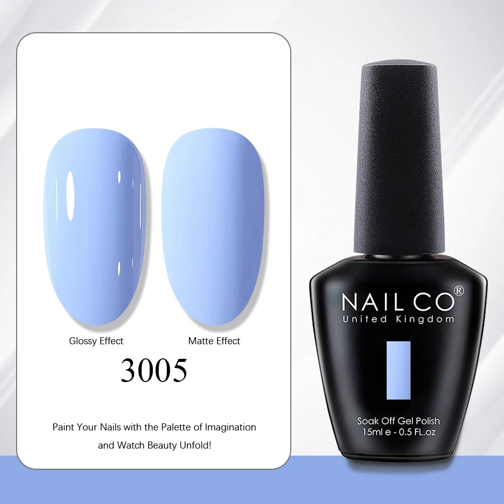NAILCO 15ml Vernis à ongles Gel Vernis Semi Permanent UV Gel Vernis manucure Vernis Nail Art Nude Gel Poliish