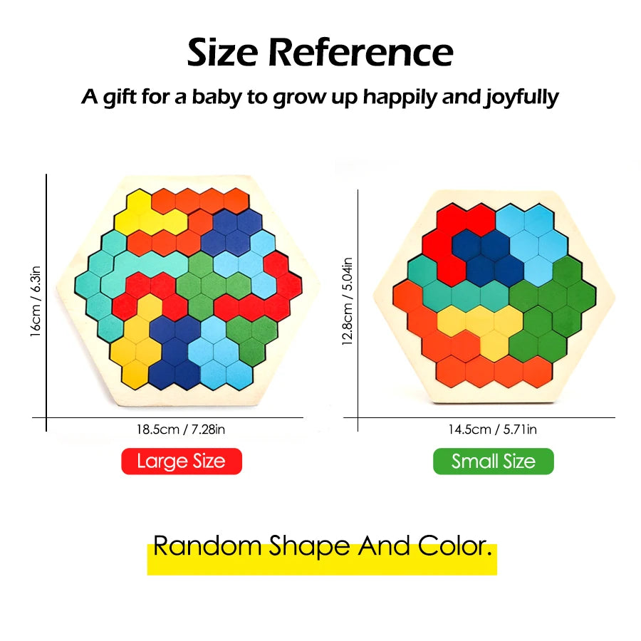 Puzzles en bois, jouets éducatifs pour enfants d'âge préscolaire, planche Tangram, jeu de Test de qi cérébral, jouets Montessori, cadeaux, 1 pièces