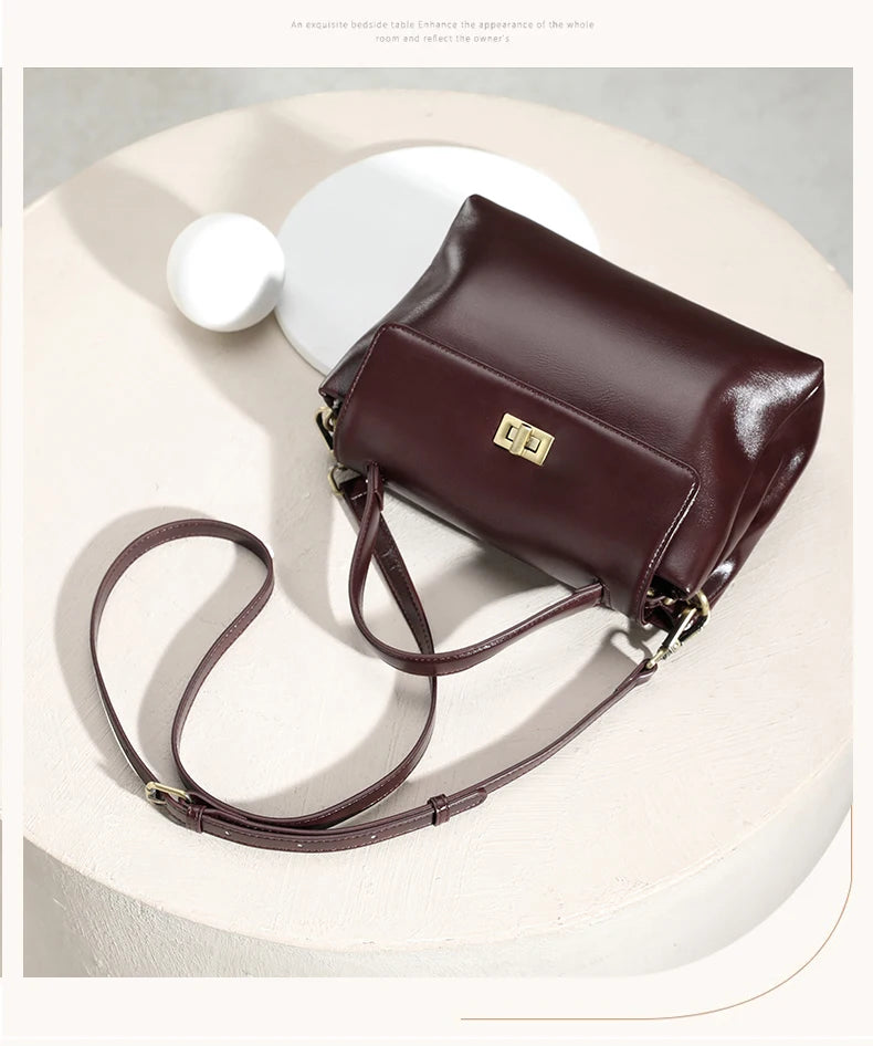 Sac fourre-tout en cuir de vachette véritable pour femme, sac à main en cuir souple pour femme, sacs à bandoulière à la mode, designer de luxe, initié féminin