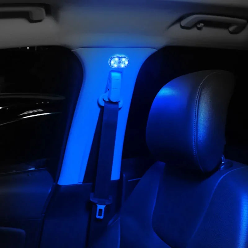Voiture LED lumières tactiles USB capteur Rechargeable lampe de lecture Auto porte lumière toit plafonnier voiture intérieur atmosphère lampe