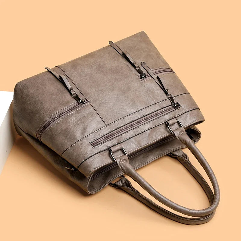 Sac à main élégant pour femmes, sacs à poignée supérieure en cuir de bonne qualité, sac à bandoulière pour dames, grand fourre-tout décontracté, tendance 2025