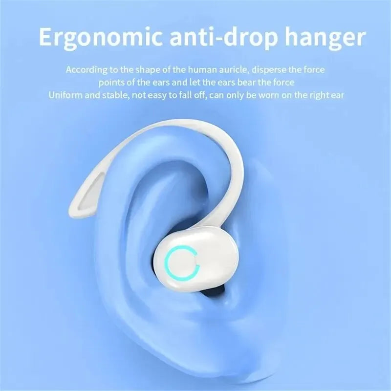 Écouteurs sans fil Bluetooth 5.2 avec micro, crochet d'oreille, écouteurs à suppression de bruit, casque de sport et de jeu, mini basse HIFI, téléphone de sauna professionnel