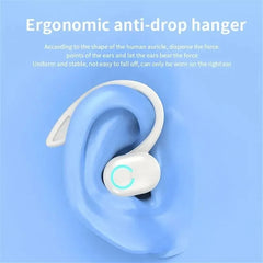 Écouteurs sans fil Bluetooth 5.2 avec micro, crochet d'oreille, écouteurs à suppression de bruit, casque de sport et de jeu, mini basse HIFI, téléphone de sauna professionnel