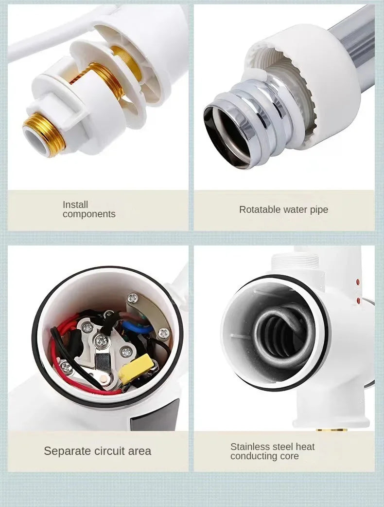 Robinet électrique chauffe-eau affichage de la température chauffe-eau instantané cuisine Machine de chauffage de l'eau sans réservoir