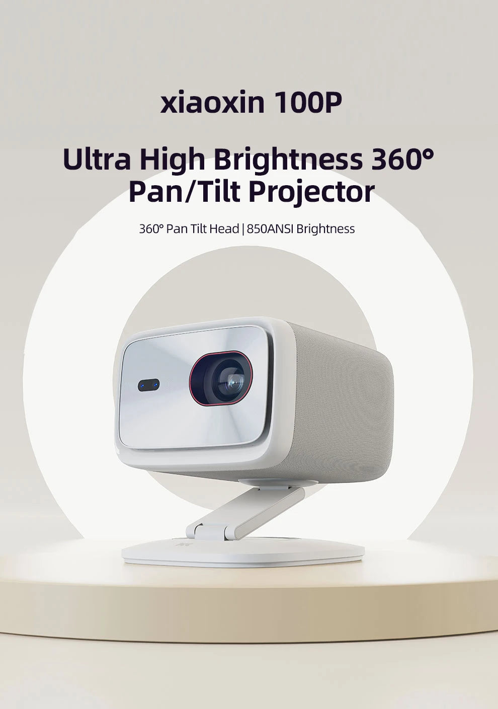 Projecteur d'origine Lenovo Xiaoxin 100P 1140 ANSI mise au point automatique Wifi6 cinéma maison intelligent 360 PTZ Support projecteur Portable 4K HD