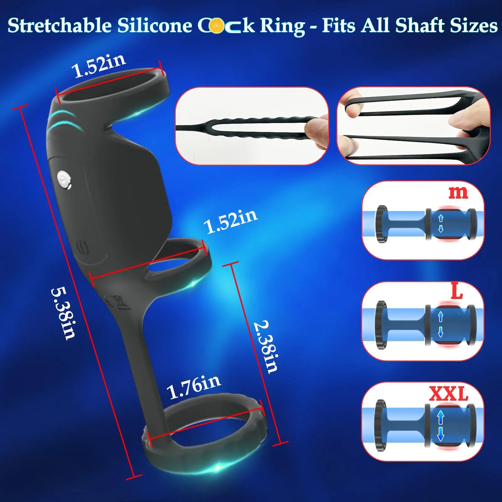 HESEKS sex toys for men, penis ring, testicle vibrator, ejaculation delay, penis enlargement, intimate adult products for men and couples