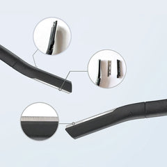 Eyebrow razor kit, beard trimmer, dermaplaning tool, shaper, facial razor for beard and mustache, with 6 sets of blades