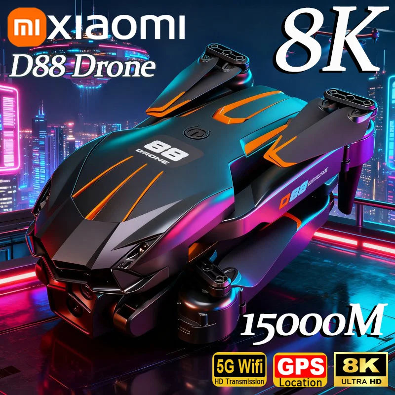 Xiaomi D88 Drone 8K aérien HD double caméra photographie Intelligent évitement d'obstacles moteur sans brosse 5G WIFI GPS retour VR Drone