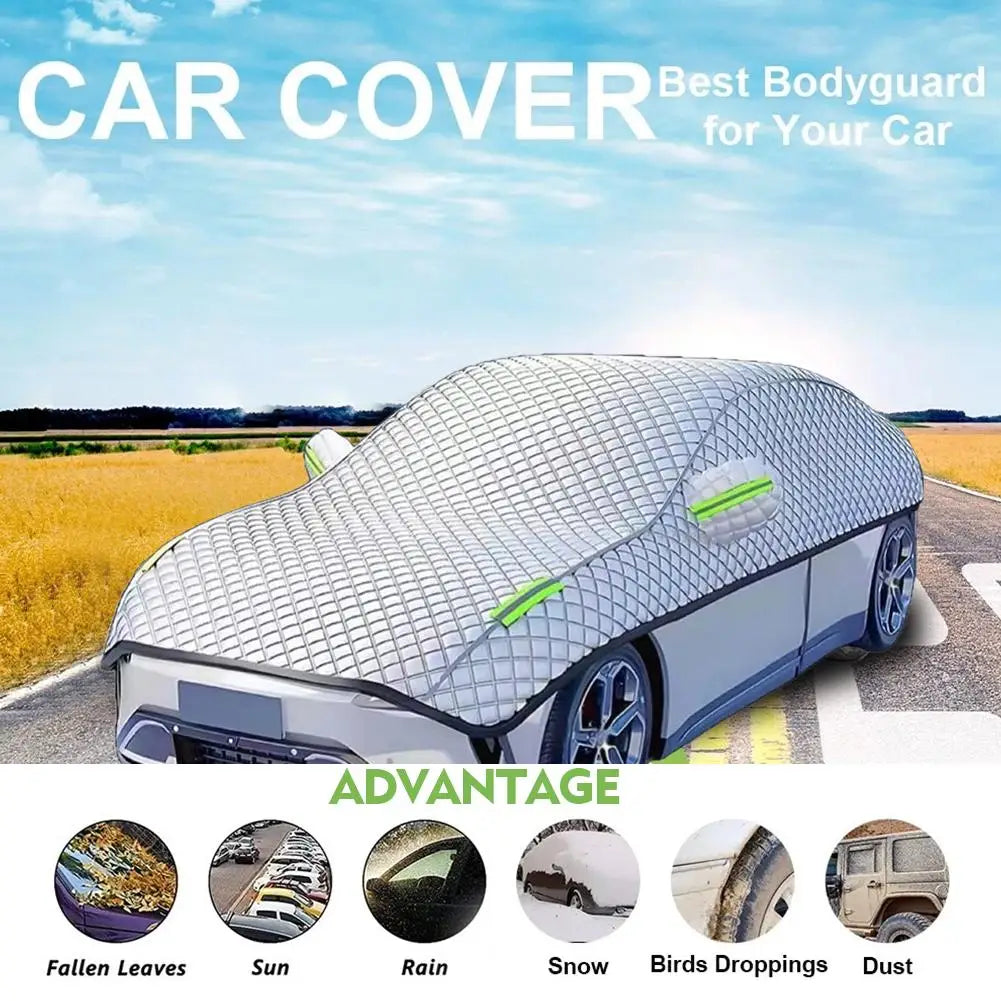 Outdoor car cover, waterproof, four-season windshield protector, hail protection, snow cover, sunshade, frost protection pieces