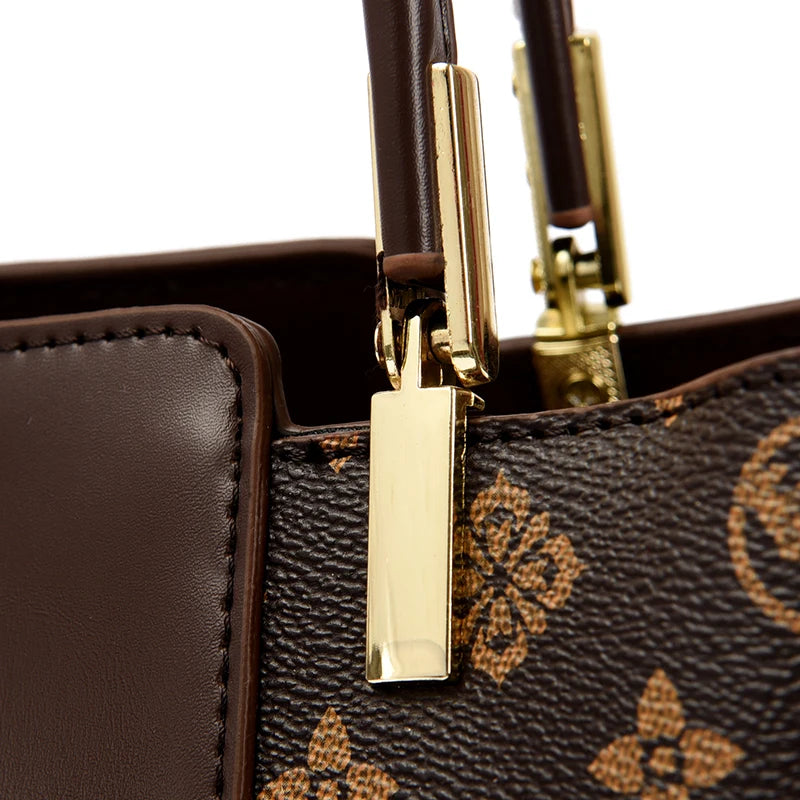 Sac à main de luxe imprimé grande capacité en cuir souple pour femmes, sac à bandoulière de loisirs de styliste pour dames