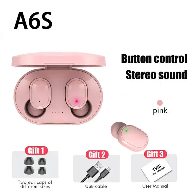 TWS A6S casque sans fil écouteurs Bluetooth casque Sport stéréo Bluetooth écouteurs pour iPhone 15 Huawei Xiaomi Redmi téléphones