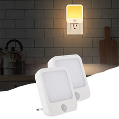Lampe de chevet LED pour enfants, veilleuse avec prise US/EU, capteur de mouvement intelligent, applique murale pour la maison, adaptée au couloir