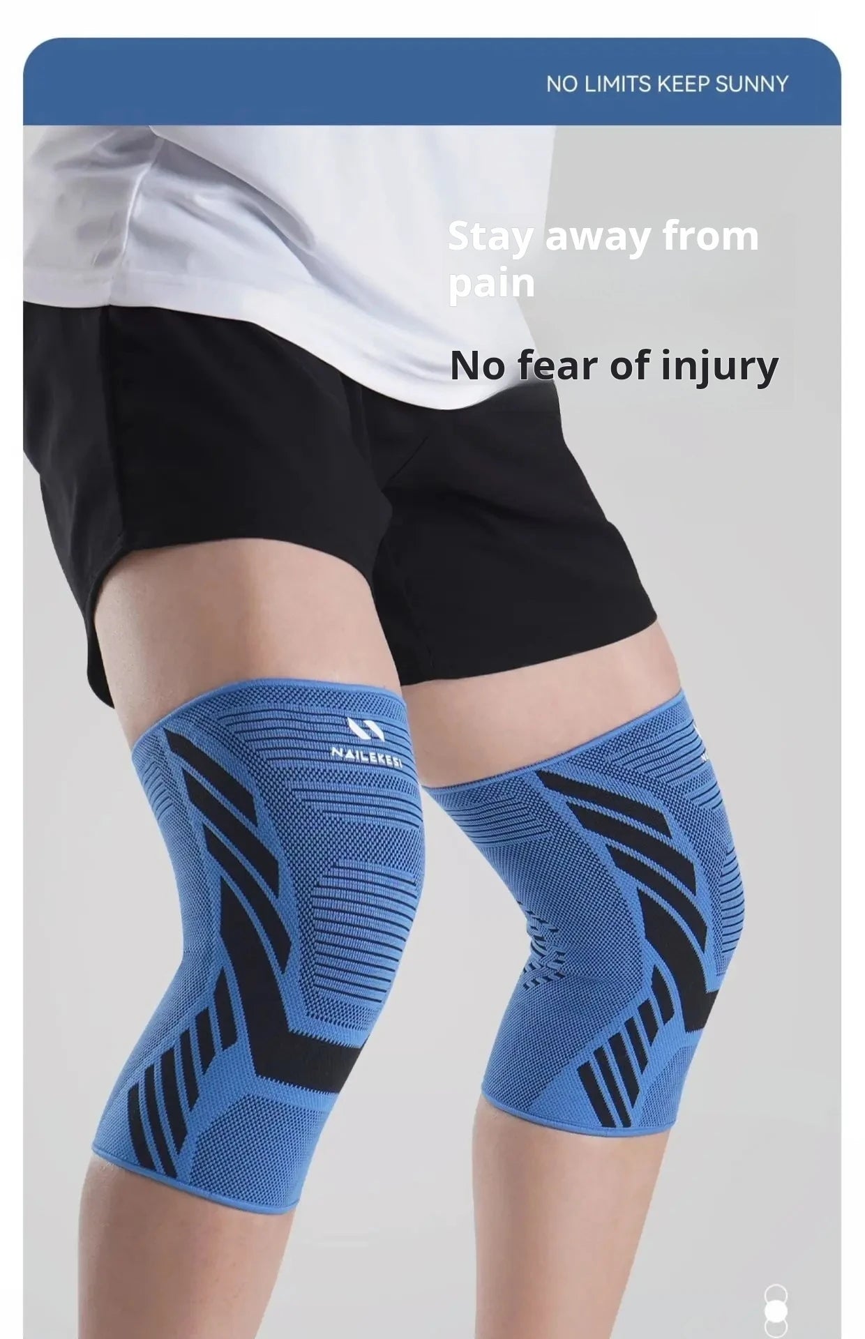 Men's slim summer sports, basketball, running, football, nylon, anti-slip protective gear, women's knee pads, autumn and winter