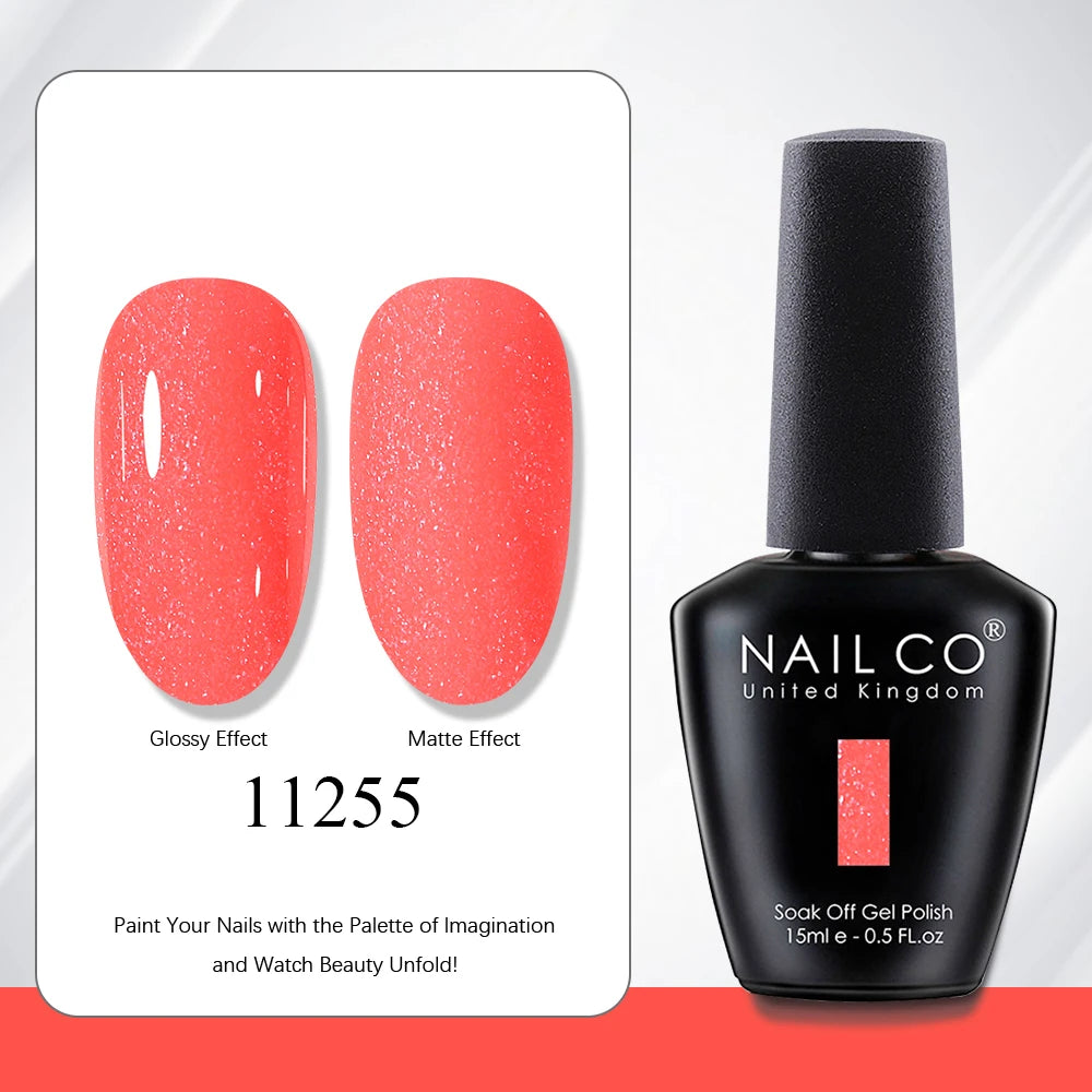 NAILCO 15ml Vernis à ongles Gel Vernis Semi Permanent UV Gel Vernis manucure Vernis Nail Art Nude Gel Poliish
