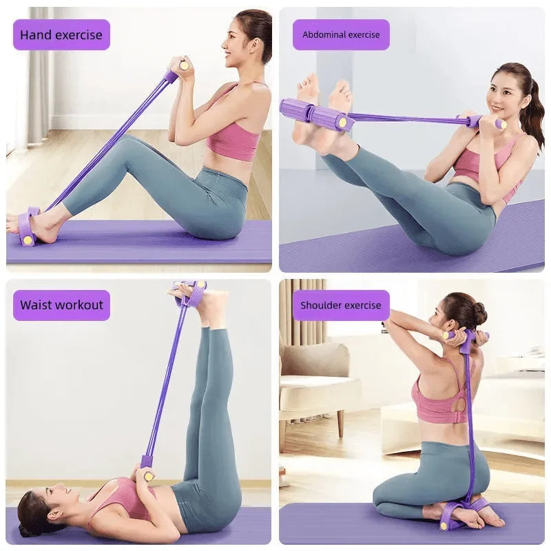 Ensemble de bandes de résistance pour salle de sport à domicile, équipement d'exercice abdominal, accessoires pour rameur, améliore la force et la flexibilité!