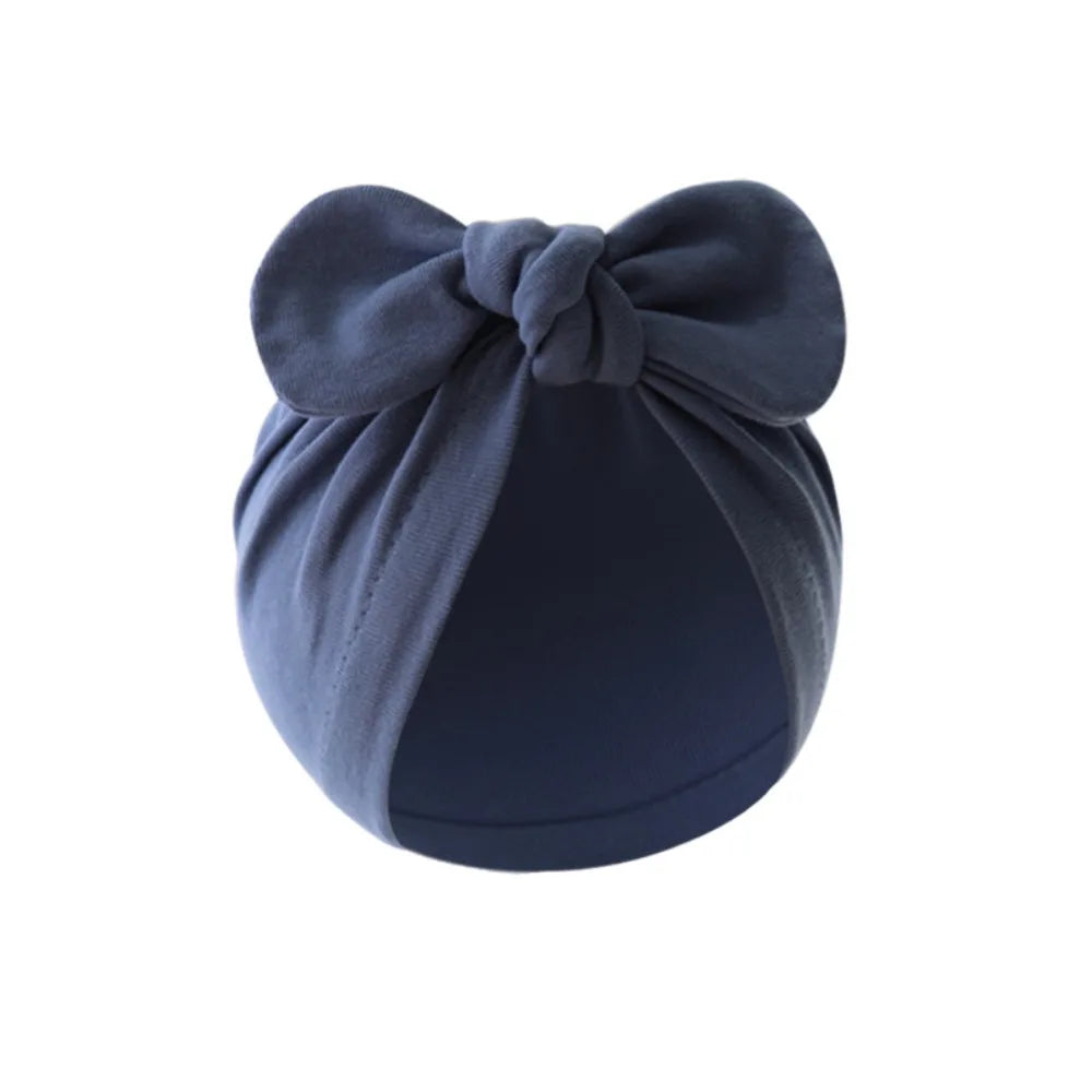 Bébé filles garçons chapeau mignon fleur noeud oreilles de lapin chapeau coton nouveau-né bonnet casquettes pour enfants enfant en bas âge infantile cheveux accessoires