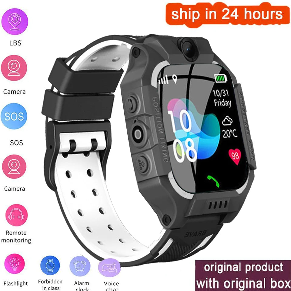 2025New montre originale appel enfants montre intelligente enfants SOS étanche Smartwatch horloge carte SIM localisation Tracker enfant montre 2025